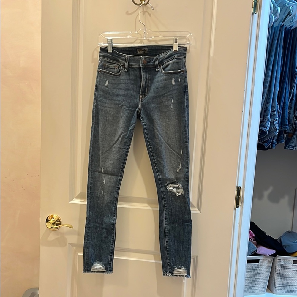 Abercrombie & Fitch Blue Ankle Jeans